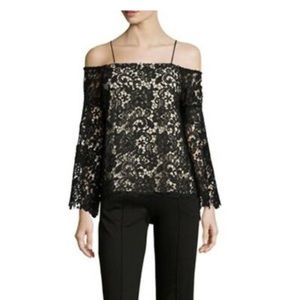 Alice + Olivia Prena Trumpet-Sleeve Top
